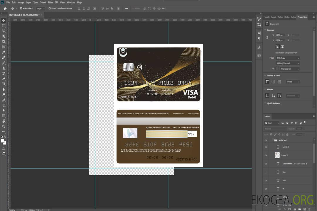 Carte visa bancaire Bulgarie United template Carte visa bancaire Bulgarie United template